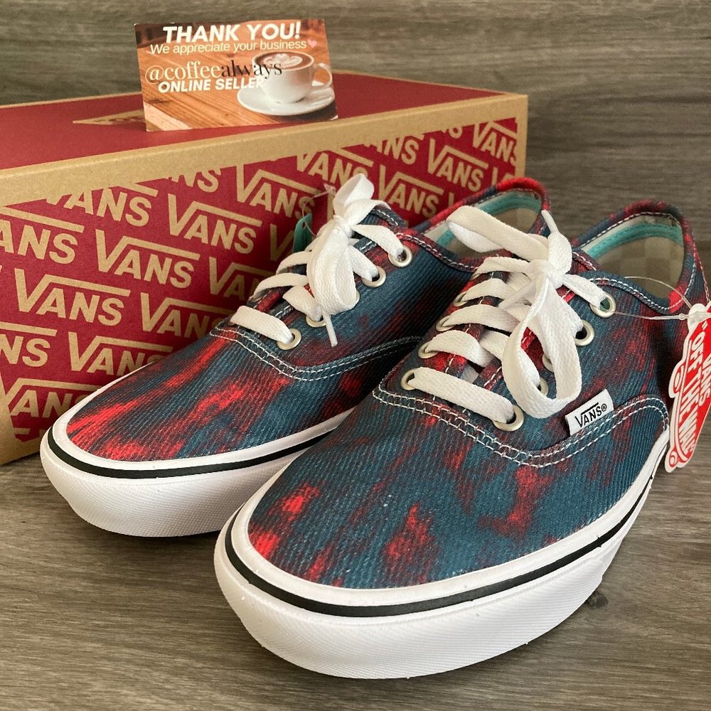 Vans Authentic In Bloom Blue Red Women's NWB